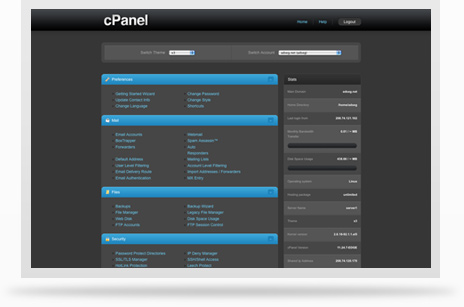 Yeni Cpanel Teması Blue Roy