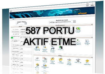 cPanel outlook için 587 port aktif etme