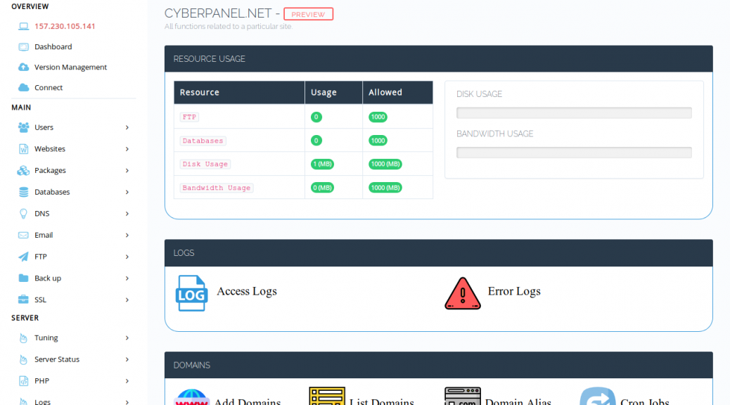 CyberPanel Kurulumu