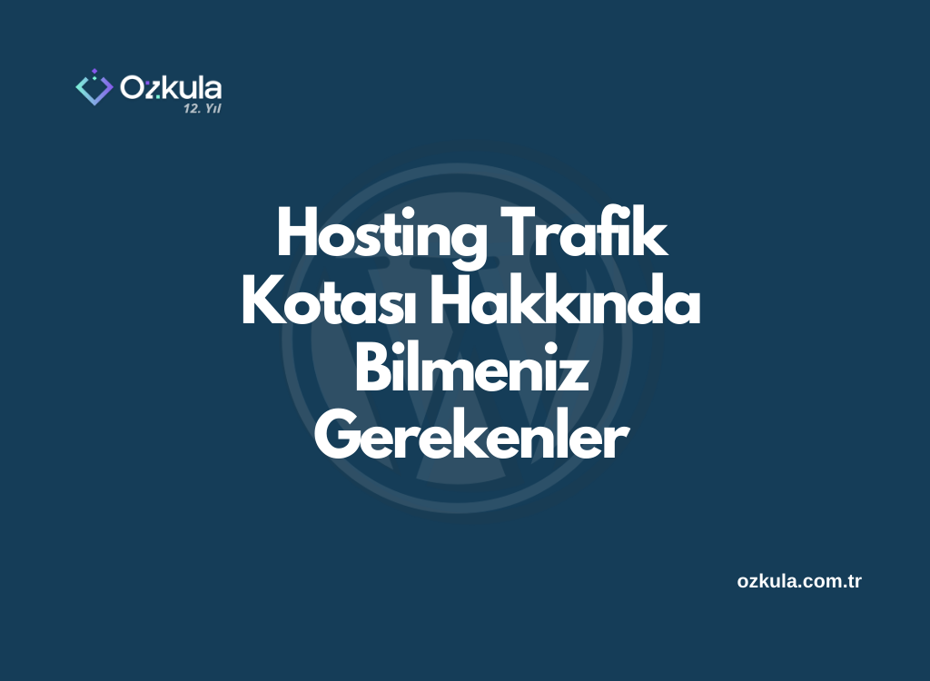 Hosting Trafik Kotası Hakkında Bilmeniz Gerekenler