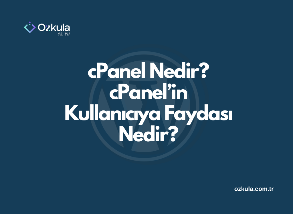 cPanel Nedir? cPanel’in Kullanıcıya Faydası Nedir?