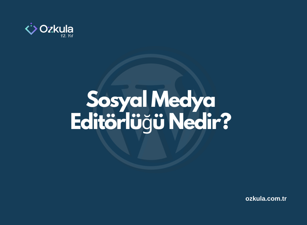 Sosyal Medya Editörlüğü Nedir?