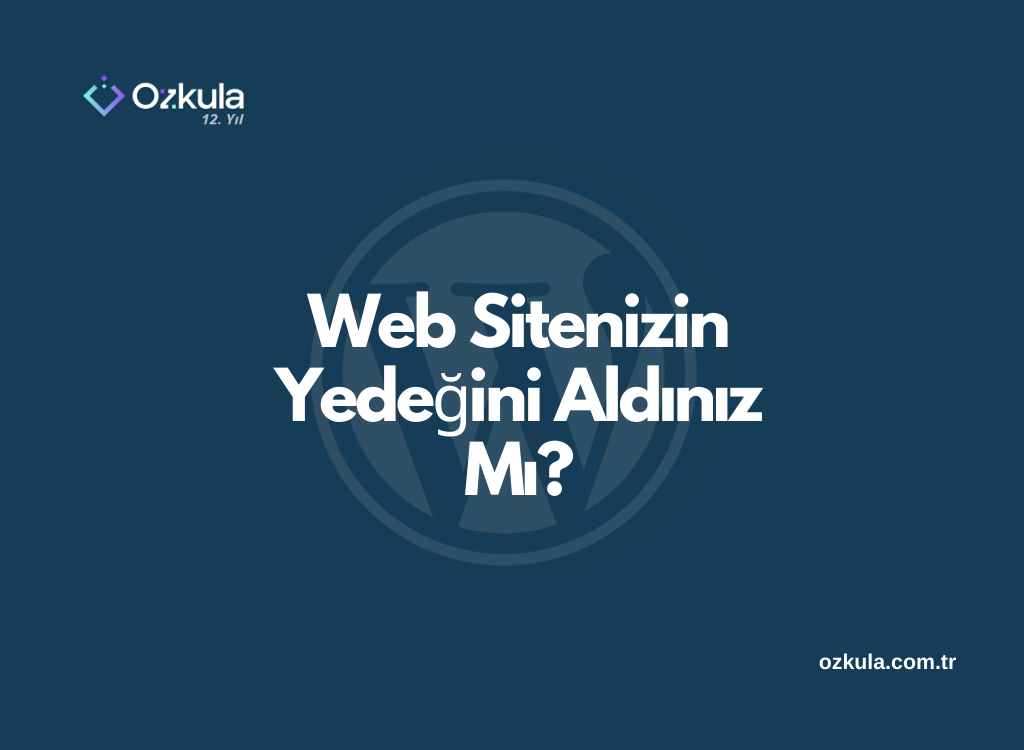 Web Sitenizin Yedeğini Aldınız Mı?