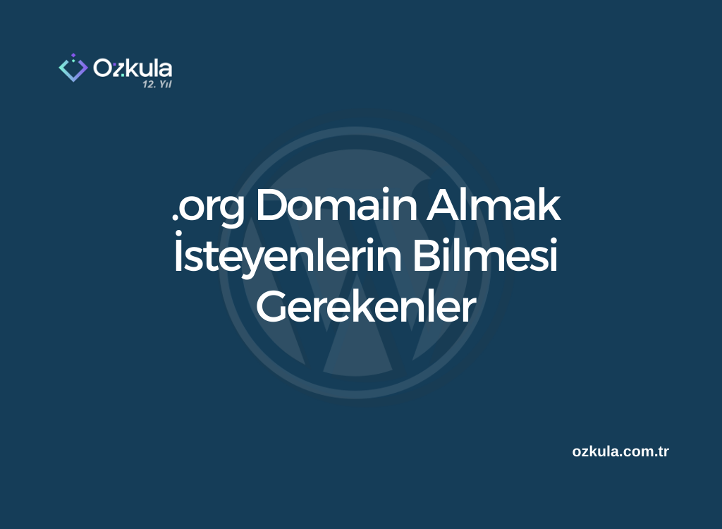 .org Domain Almak İsteyenlerin Bilmesi Gerekenler