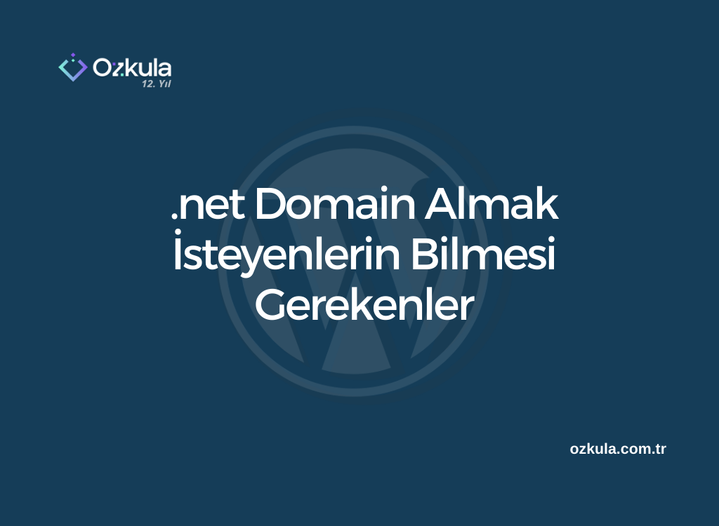 .net Domain Almak İsteyenlerin Bilmesi Gerekenler