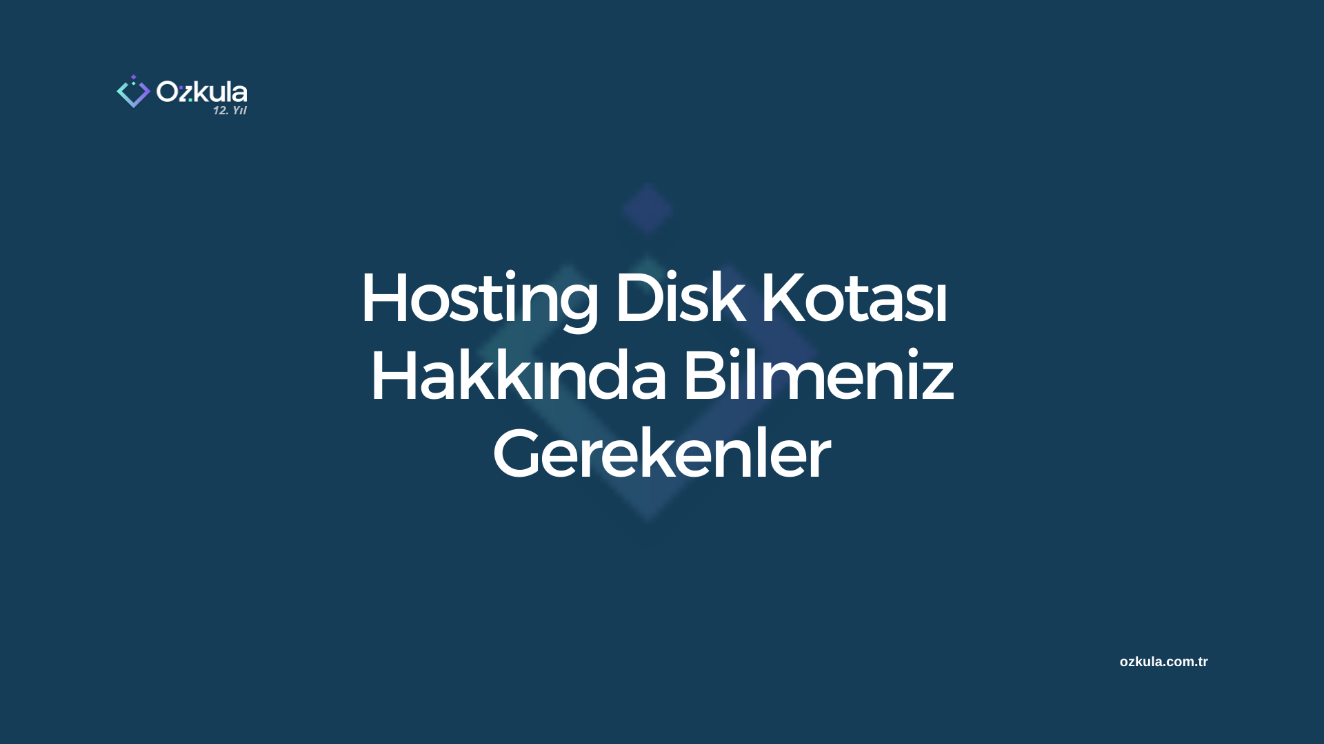 Hosting Disk Kotası Hakkında Bilmeniz Gerekenler