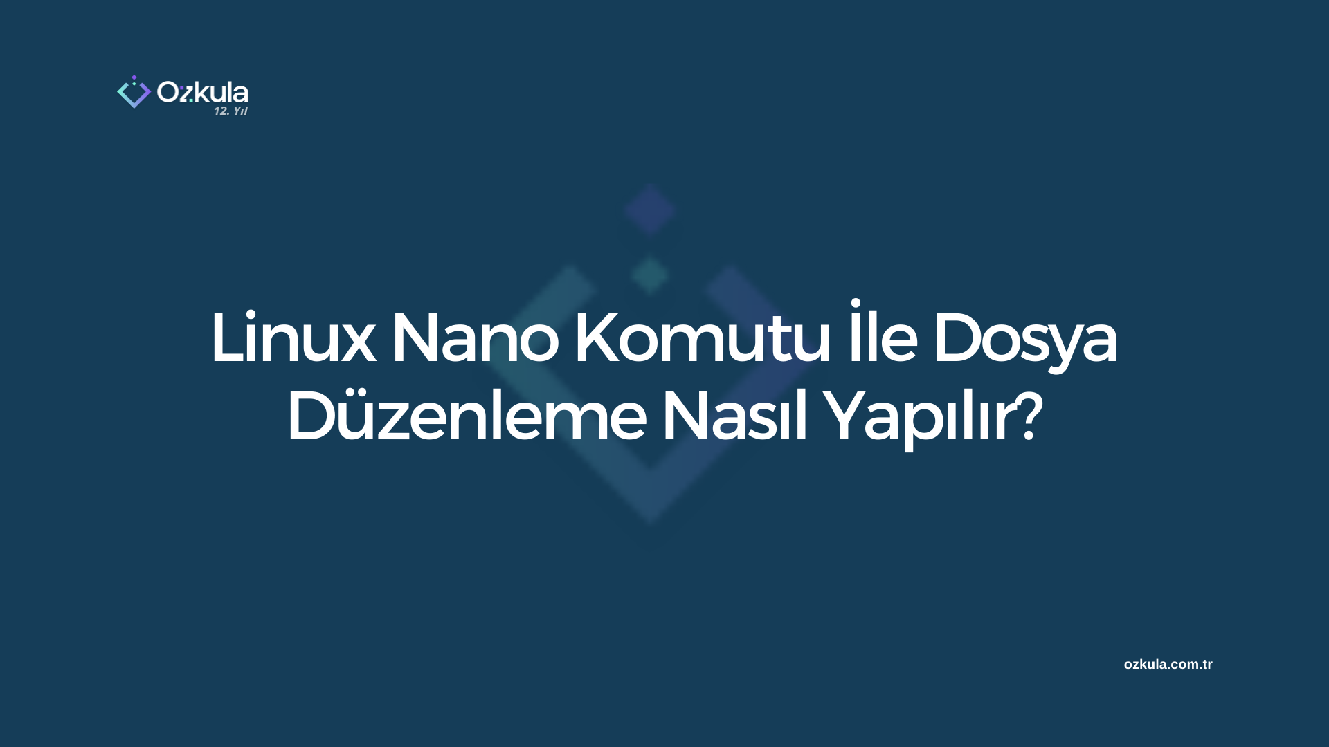 Linux Nano Komutu İle Dosya Düzenleme Nasıl Yapılır?