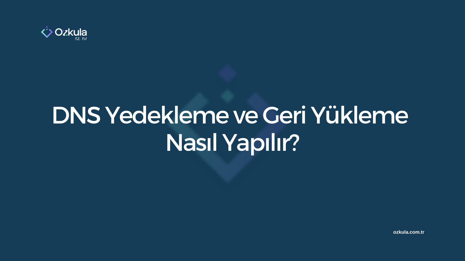 DNS Yedekleme ve Geri Yükleme Nasıl Yapılır?