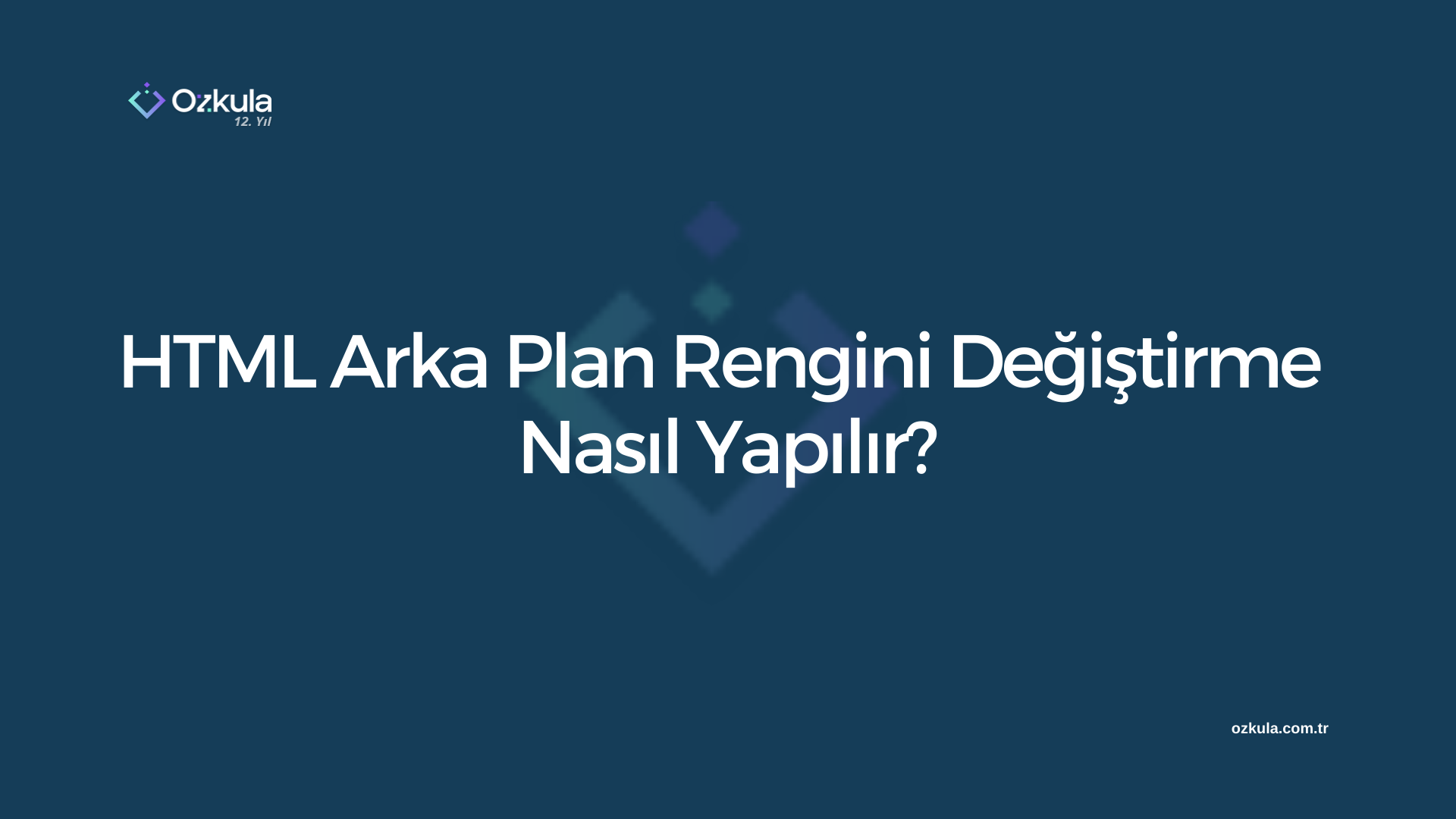 HTML Arka Plan Rengini Değiştirme Nasıl Yapılır?