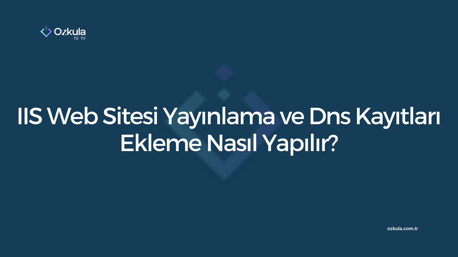 IIS Web Sitesi Yayınlama ve Dns Kayıtları Ekleme Nasıl Yapılır?