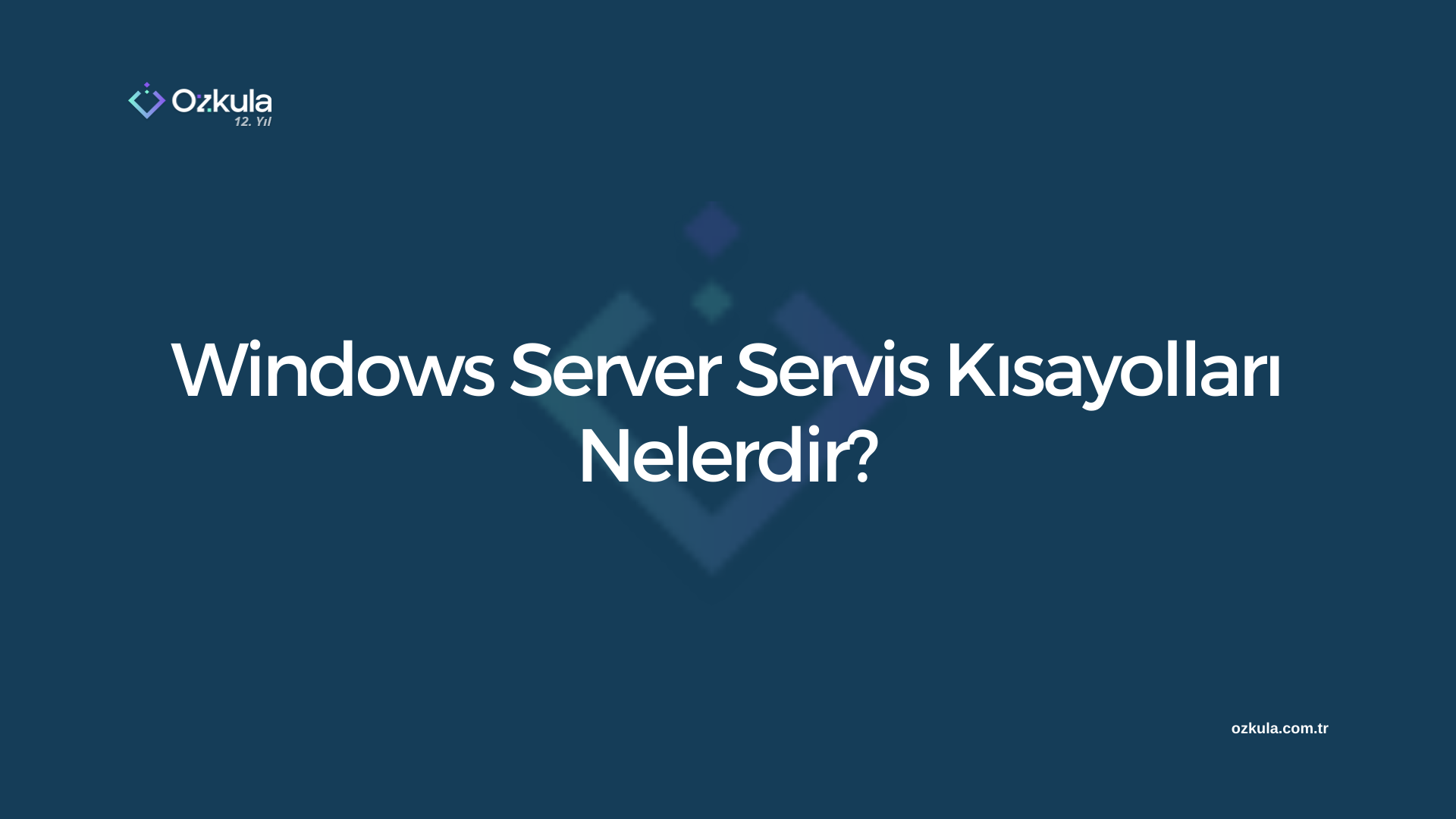 Windows Server Servis Kısayolları Nelerdir?