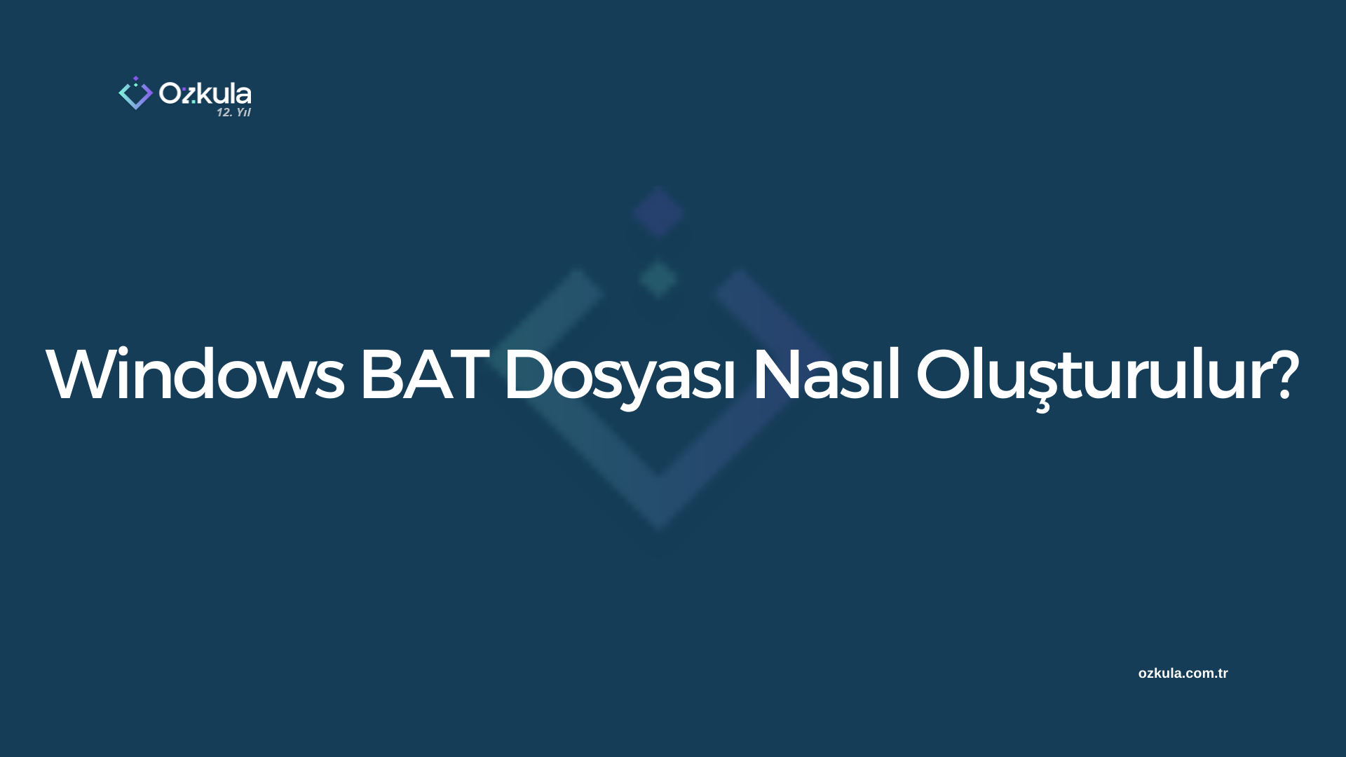 Windows BAT Dosyası Nasıl Oluşturulur?