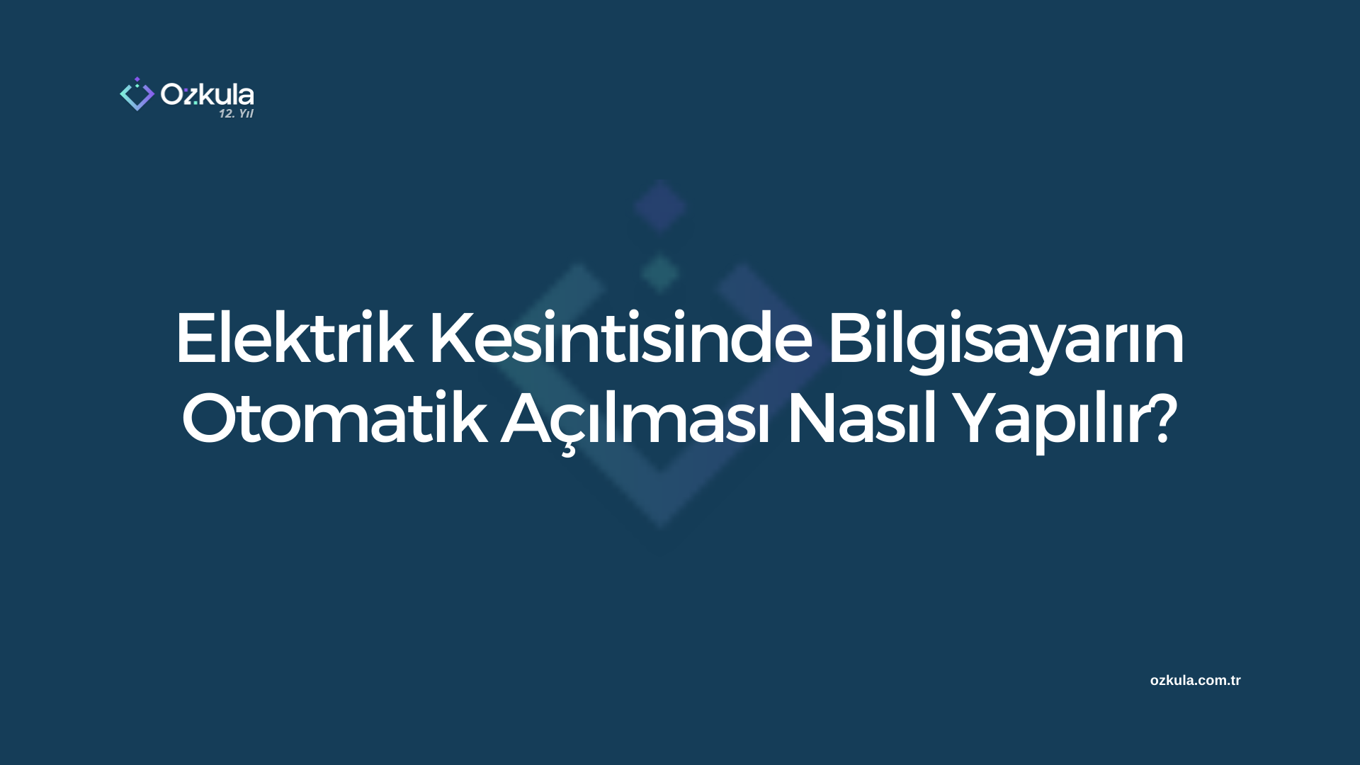 Elektrik Kesintisinde Bilgisayarın Otomatik Açılması Nasıl Yapılır?