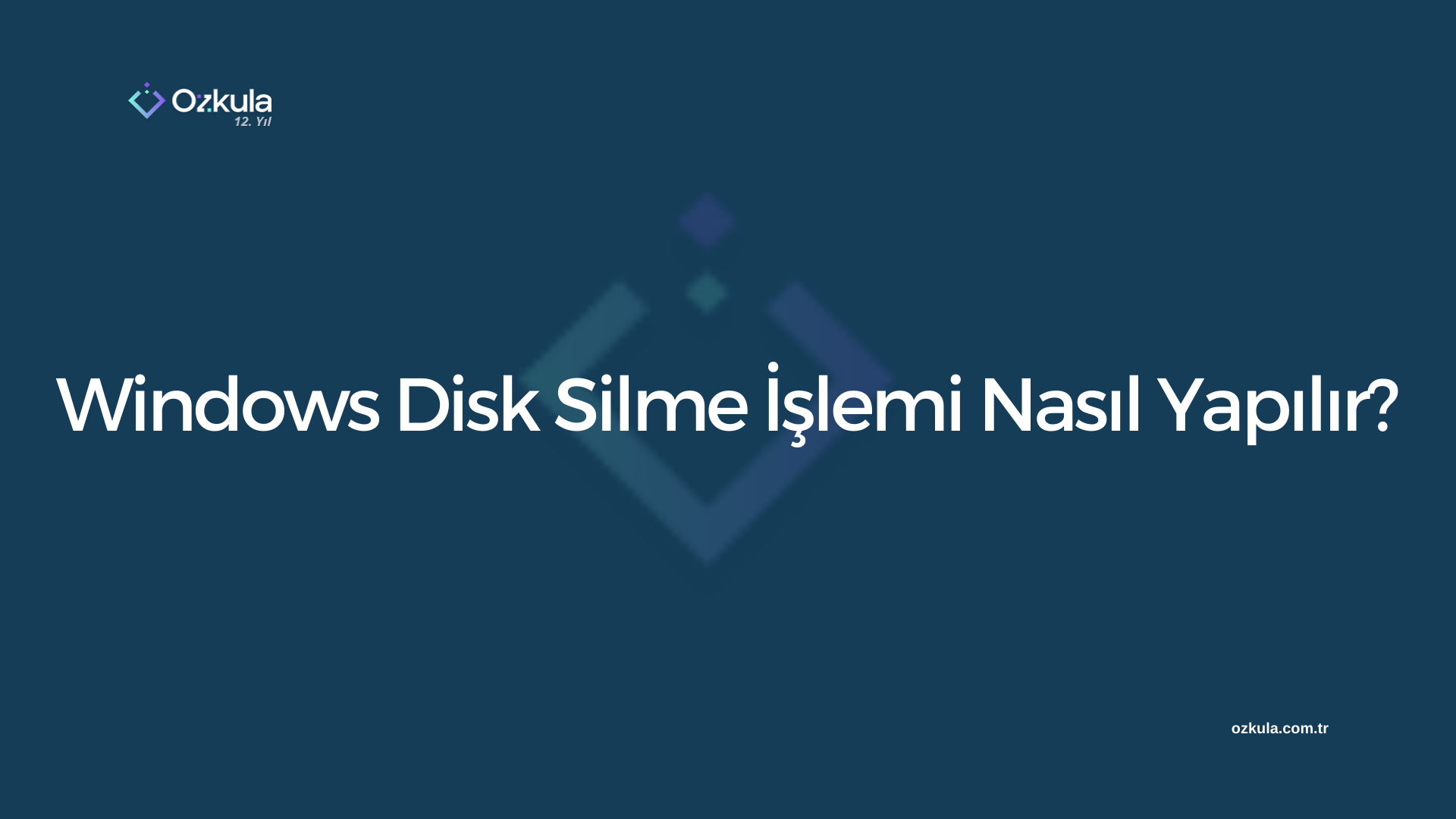 Windows Disk Silme İşlemi Nasıl Yapılır?