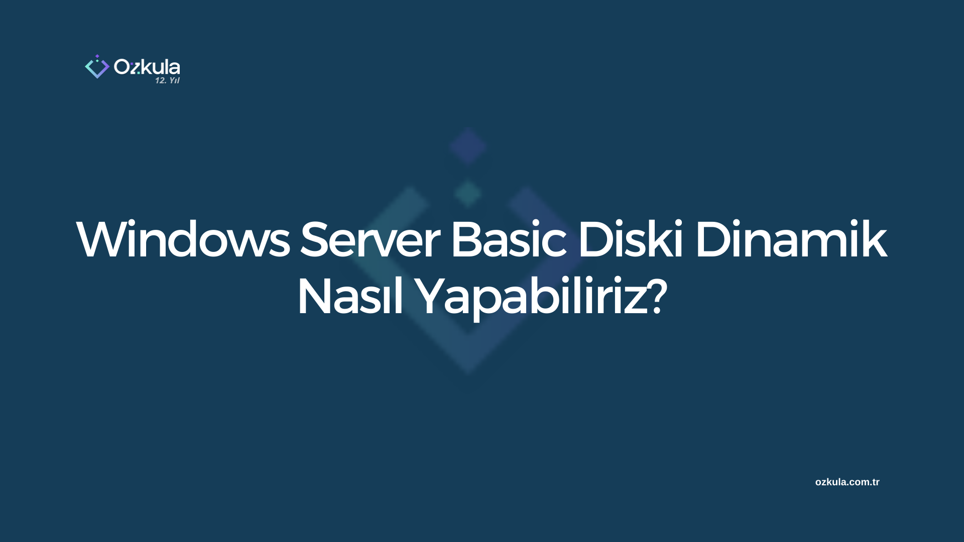 Windows Server Basic Diski Dinamik Nasıl Yapabiliriz?