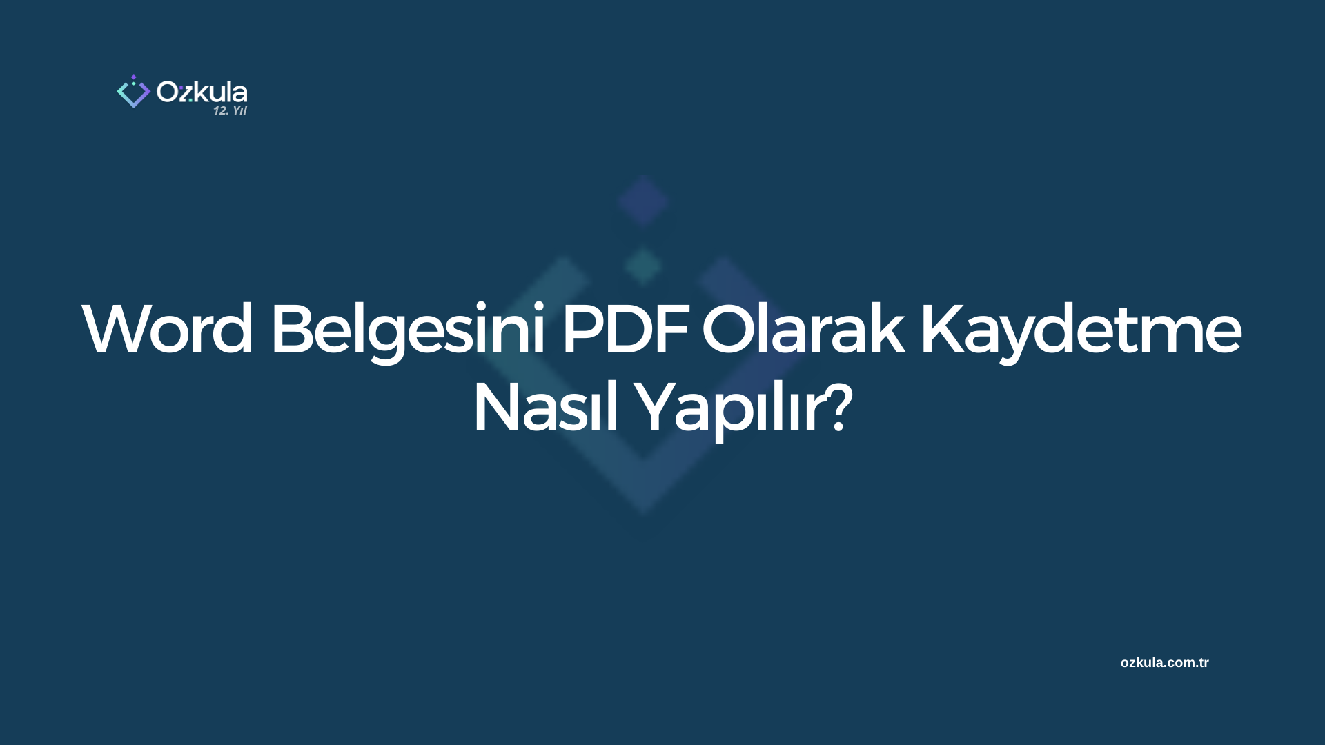 Word Belgesini PDF Olarak Kaydetme Nasıl Yapılır?