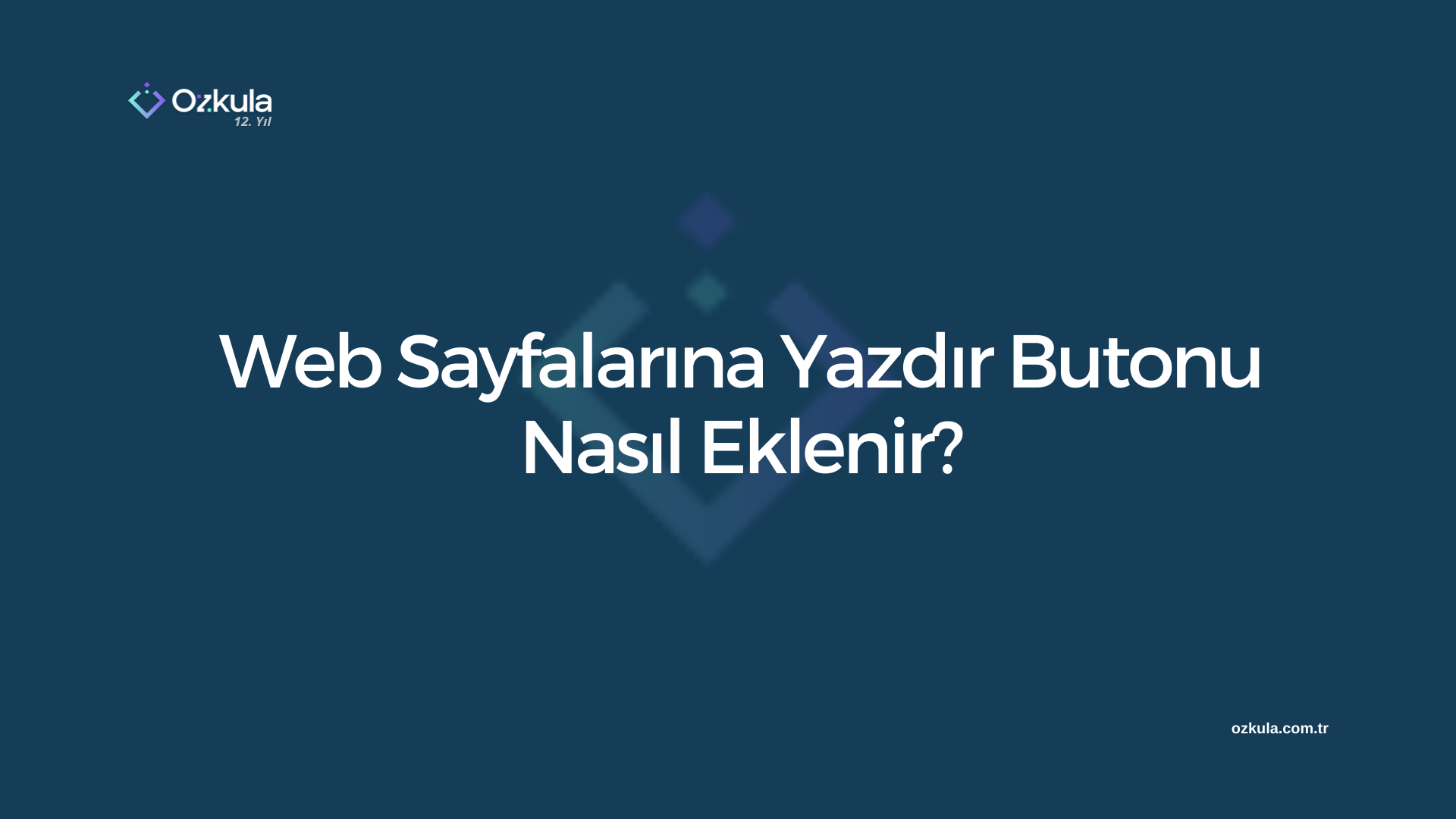 Web Sayfalarına Yazdır Butonu Nasıl Eklenir?