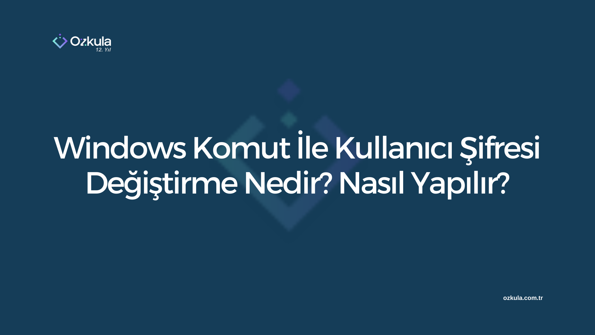 Windows Komut İle Kullanıcı Şifresi Değiştirme Nedir? Nasıl Yapılır?