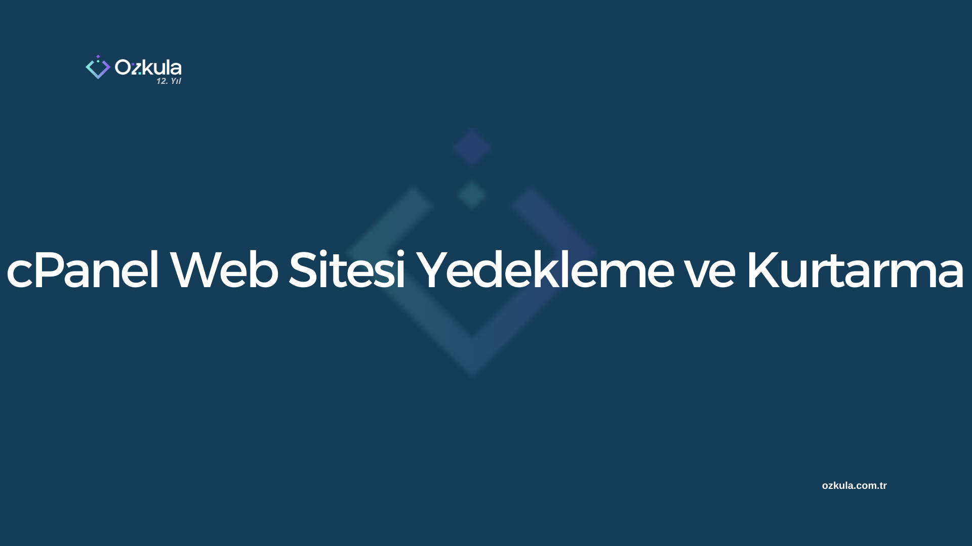 CPanel Web Sitesi Yedekleme ve Kurtarma