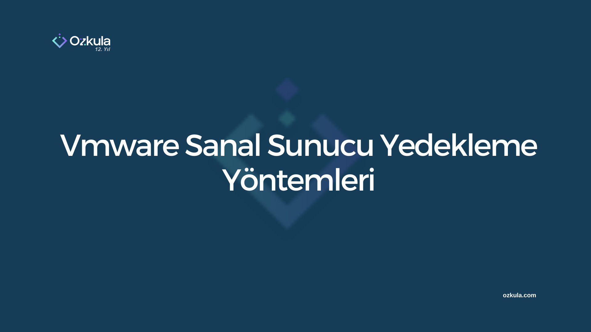 Vmware Sanal Sunucu Yedekleme Yöntemleri